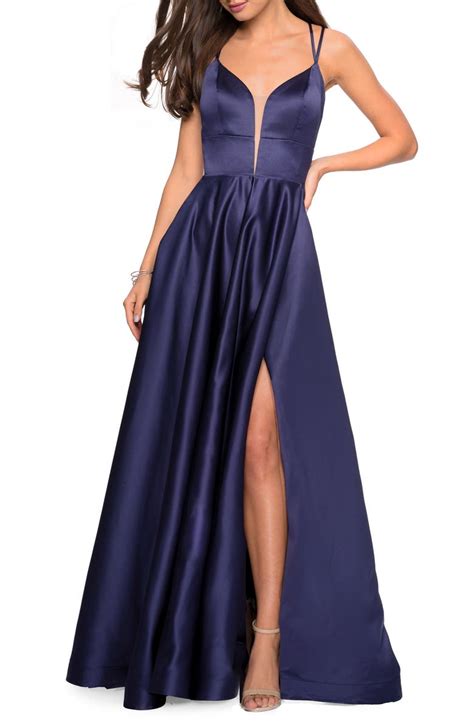 formal navy silk dress nordstrom.